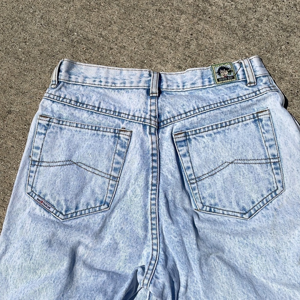 RARE Vintage 80's Dakota Blue Lou Lou Comic Strip Light Wash Denim Jeans size 7 - Picture 5 of 9
